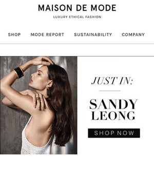SANDY LEONG now available online at Maison-de-Mode