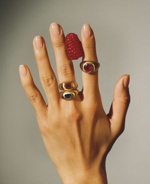 Sapphire Baguette Signet Ring