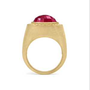 Ruby and Diamond Signet Ring
