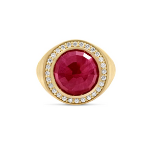 Ruby and Diamond Signet Ring