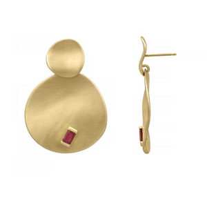 Origin Ruby Baguette Earrings