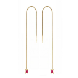 Ruby Chain Earrings