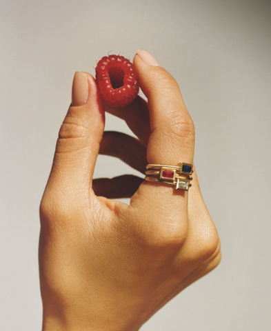 Ruby Baguette Stack Ring