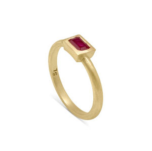 Ruby Baguette Stack Ring