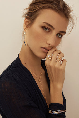 Ombre Blue Sapphire Lariat Necklace