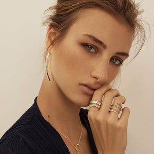 Ombre Blue Sapphire Bowed Earrings