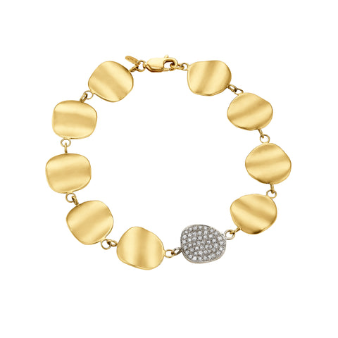 Origin Link Bracelet with Diamond Pavé
