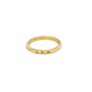 Halo Stack Ring with Champagne Diamonds