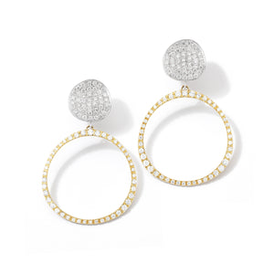 Petite Origin Hoops with Diamond Pavé