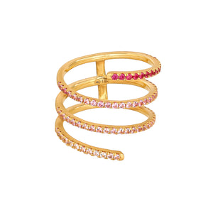 Ombre Rose Coil Ring