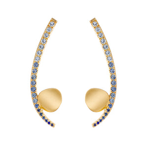 Ombre Blue Sapphire Ear Cuff