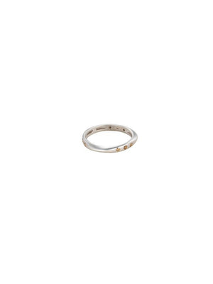 Halo Stack Ring with Champagne Diamonds