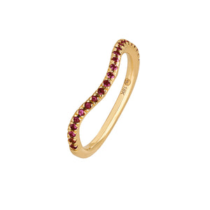 Amethyst Wave Stack Ring
