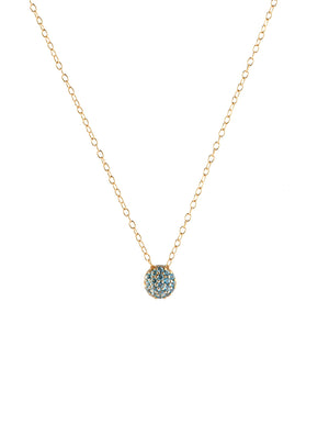 Aqua Topaz Dot Pendant