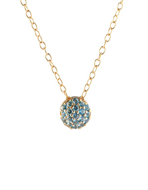 Aqua Topaz Dot Pendant