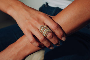 Pearl Wave Stack Ring