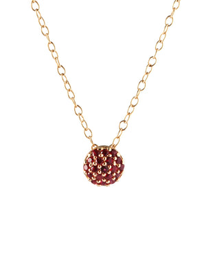 Red Topaz Dot Pendant