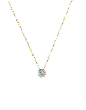 Blue Topaz Dot Pendant