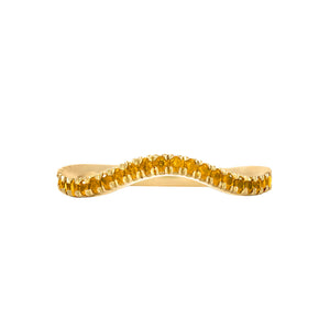 Citrine Wave Stack Ring
