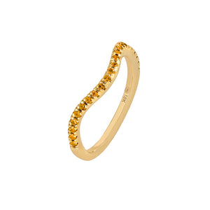 Citrine Wave Stack Ring