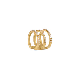 Triple Bar Earcuff with Diamonds