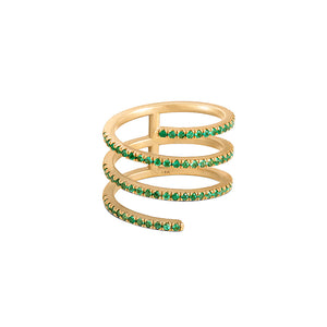 Emerald Coil Ring