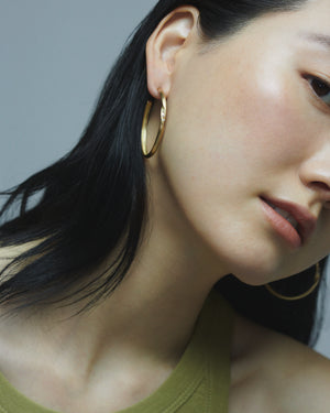 Twisted Hoop Earrings with Pearls