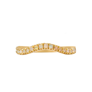 Opal Wave Stack Ring