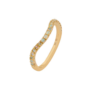 Opal Wave Stack Ring