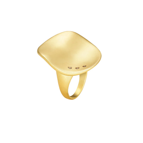 Oversized Origin Ring with Champagne Diamonds