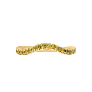 Peridot Wave Stack Ring