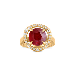 Ruby Halo Ring