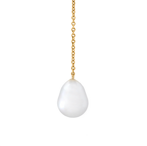 Pearl Strand Lariat with Halo Hoop