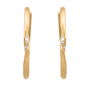 Twisted Hoop Earrings with Pearls