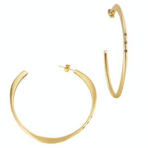 Oversized Halo Hoops with Diamonds