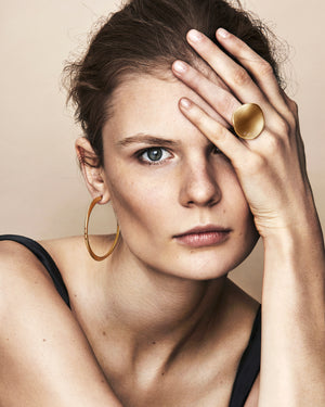 Oversized Origin Ring with Champagne Diamonds