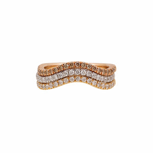 Diamond Wave Stack Rings
