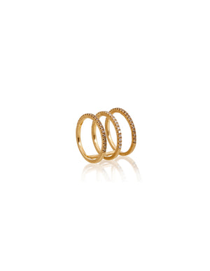 Diamond Triple Bar Ring