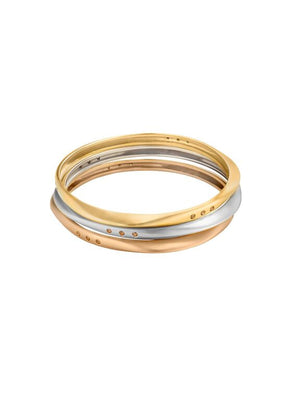 Thick Halo Bangle with Diamonds