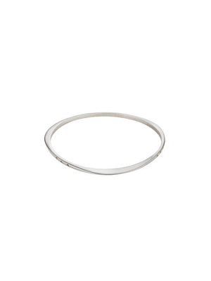 Thin Halo Bangle with Diamonds
