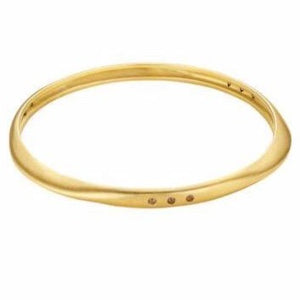 Thick Halo Bangle with Diamonds