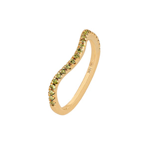 Peridot Wave Stack Ring