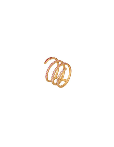 Ombre Rose Coil Ring