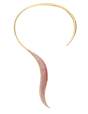 Ombre Rose Open Collar Necklace