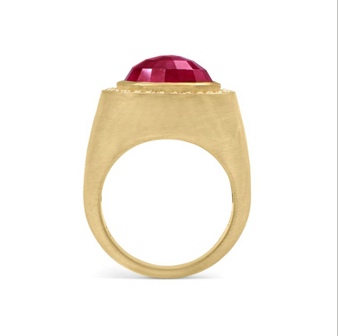 Ruby and Diamond Signet Ring
