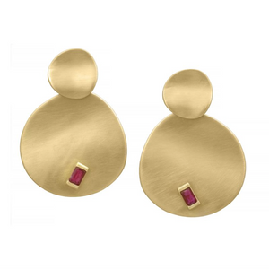 Origin Ruby Baguette Earrings