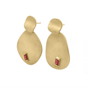 Origin Ruby Baguette Earrings