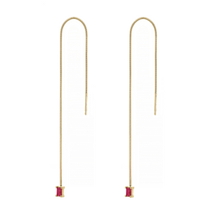 Ruby Chain Earrings