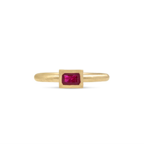 Ruby Baguette Stack Ring