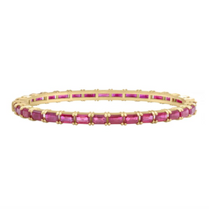 Ruby Baguette Tennis Bracelet